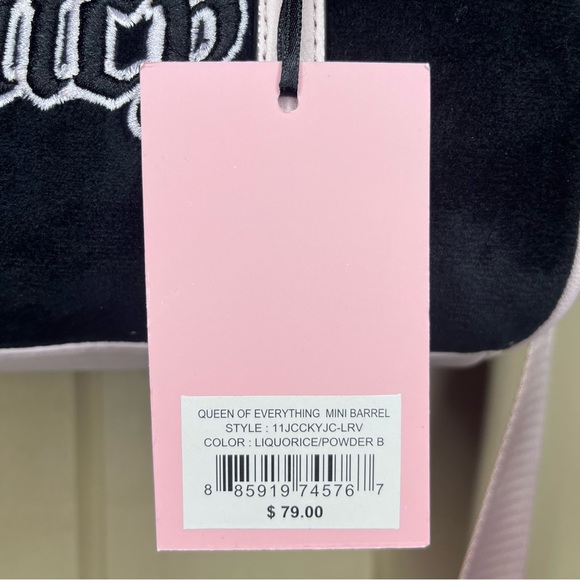 Juicy Couture Queen of Everything Mini Barrel in Liquorice/Powder B - Picture 2 of 5